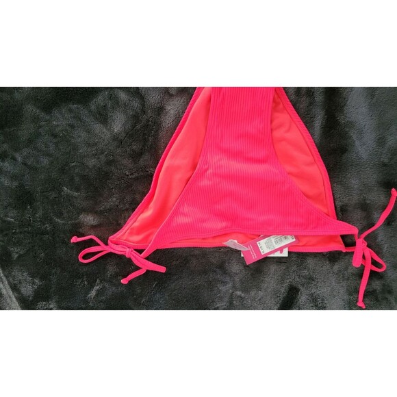 Ribbed Red String Triangle Bikini Bottoms Sz XL - Picture 3 of 4